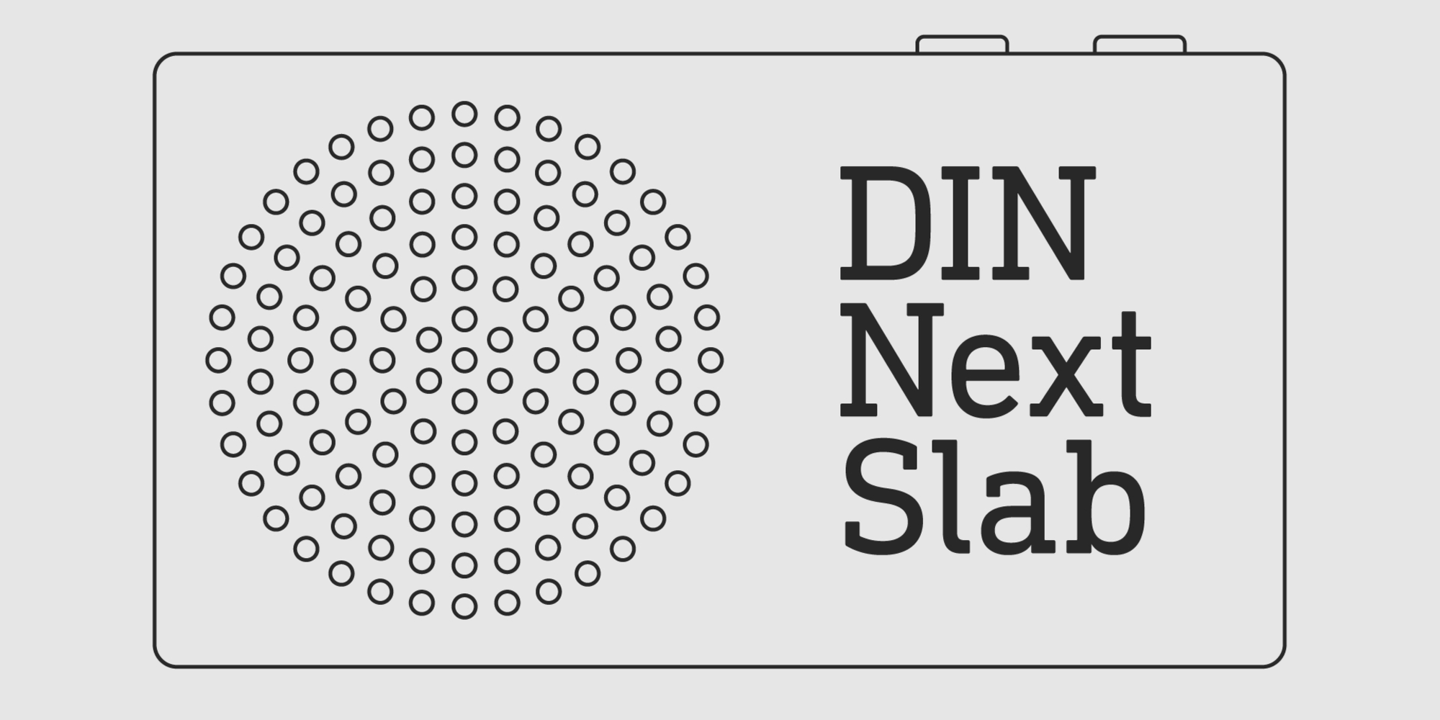 Beispiel einer DIN Next Slab Bold-Schriftart